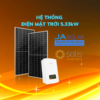 Hệ thống điện mặt trời bám tải 5Kw | Pin năng lượng mặt trời JA Solar | Inverter hòa lưới Solis | Báo giá và chi tiết
